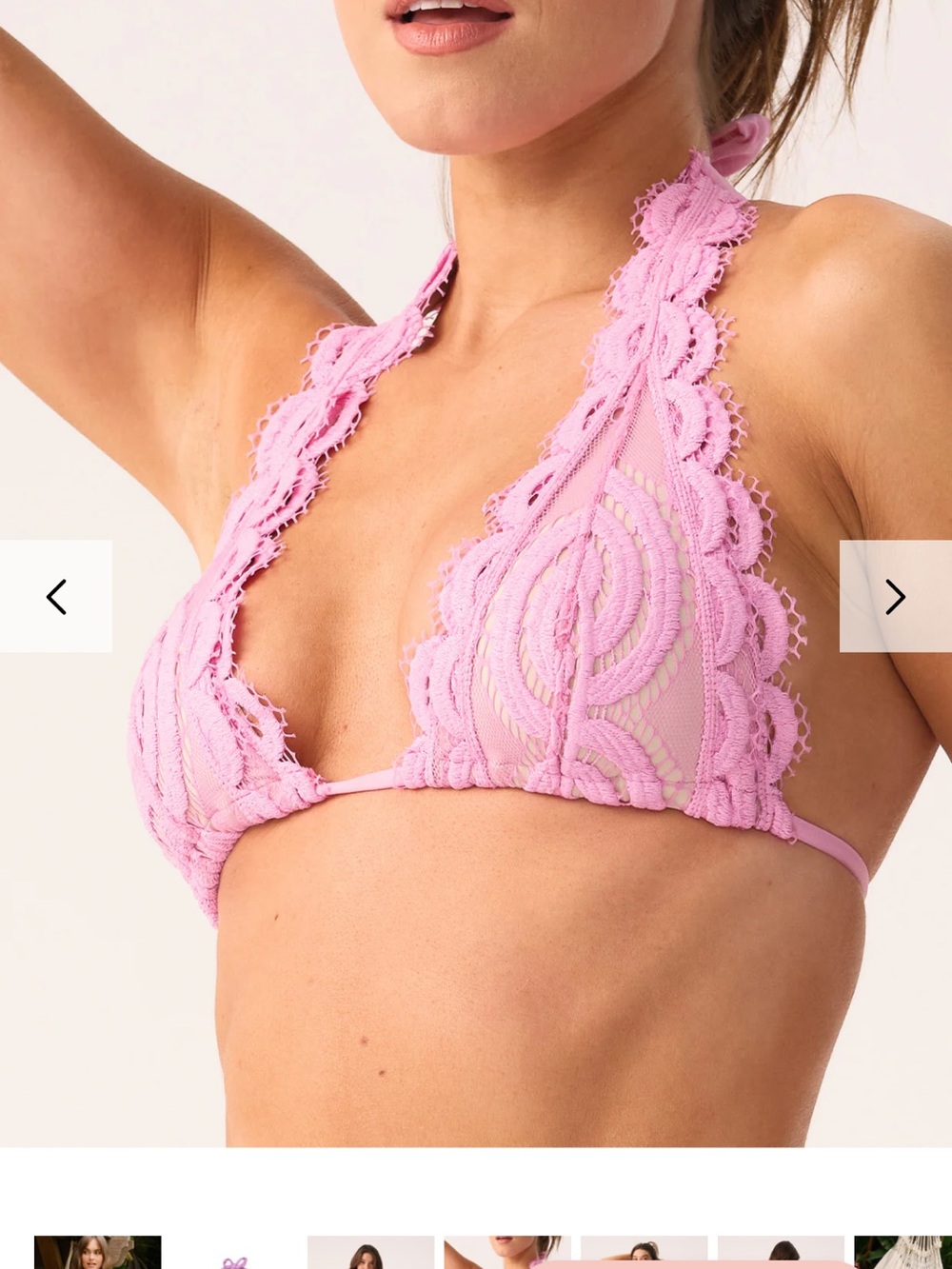 ISO WISTERIA PINK PQ SWIM TOP SIZE LARGE